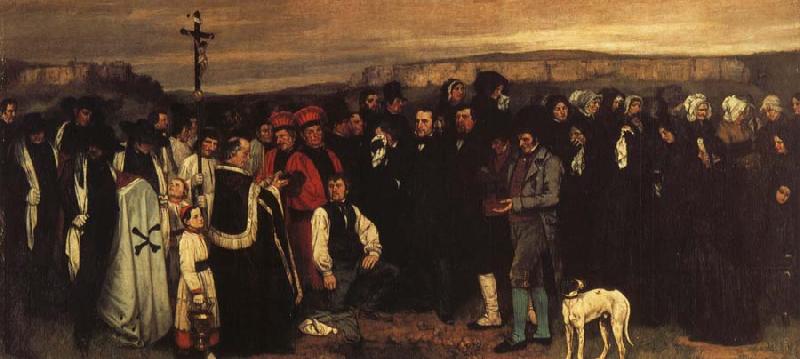 Gustave Courbet A Funeral in Ornans oil painting picture